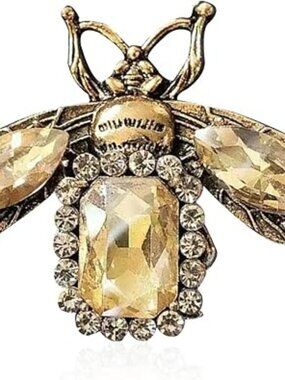 Bee Brooch Pin Lapel Pin Rhinestone Insect Jewelry Elegant Fashion Trendy